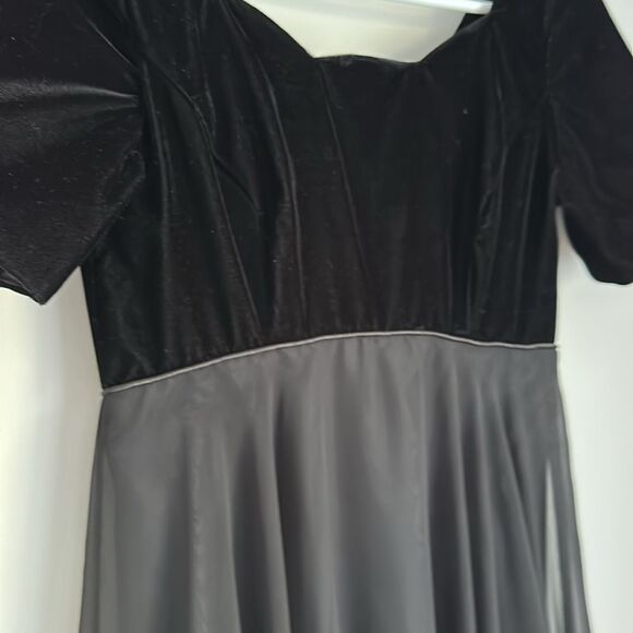 VTG Stage Accents Women Dark Romantic Whimisgoth Fairy Grunge Velvet Dress Sz.4 - Picture 5 of 10